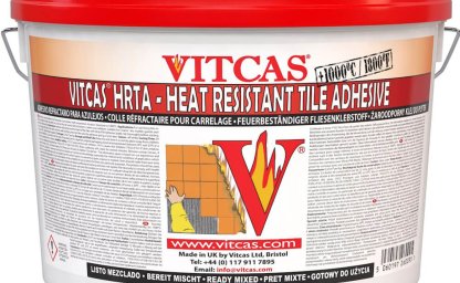 High-temperature adhesive ideal for finishing fireplaces