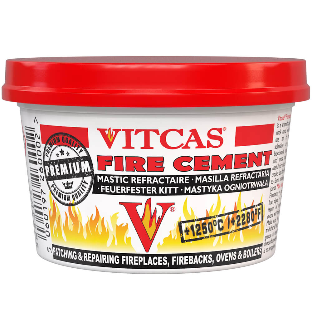 Premium or BLACK Fire Cement: Which Should You Choose? Packaging of light refractory cement Vitcas Premium Fire Cement