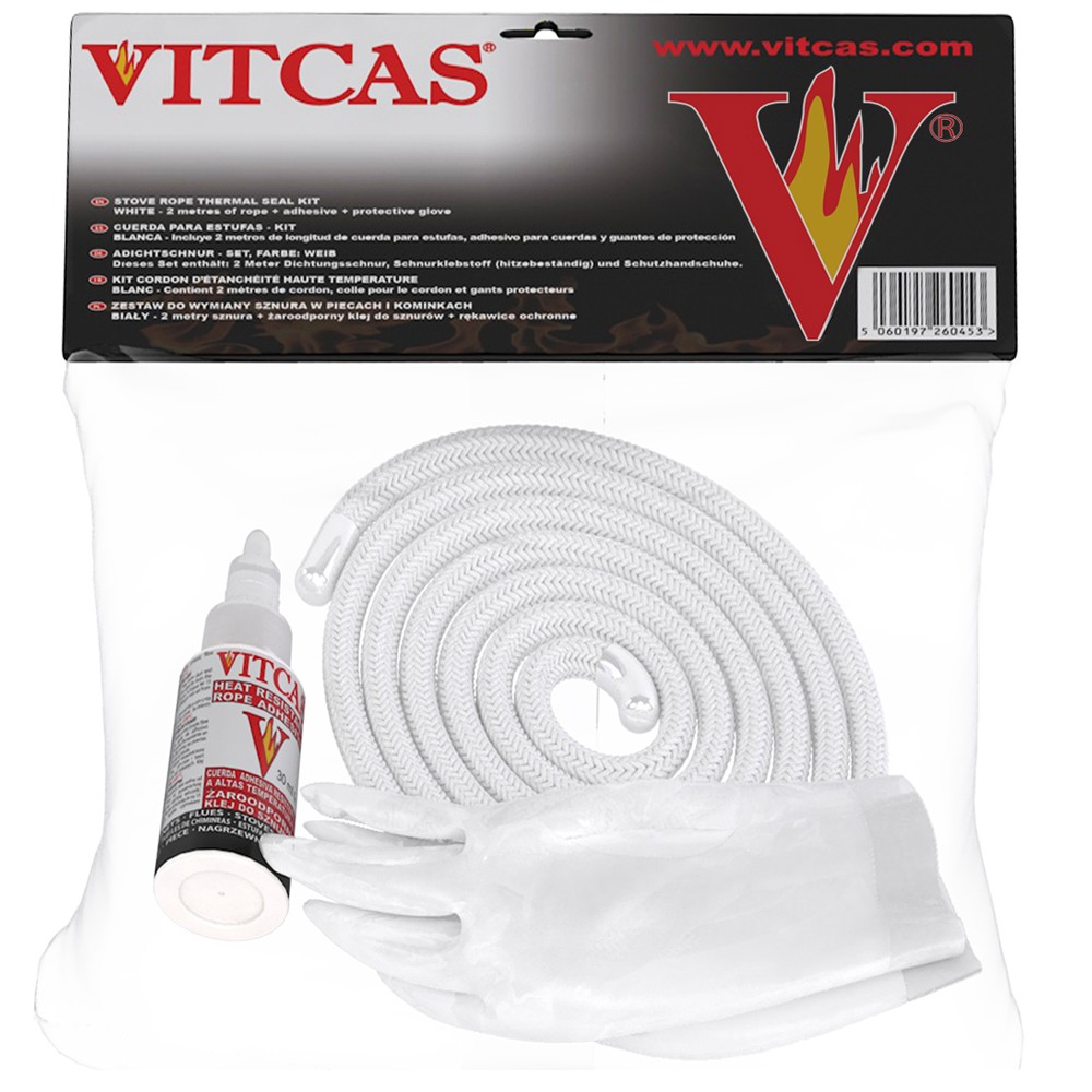 New Stove Door Rope: Groove, Diameter and Compression Vitcas white stove rope seal and glue kit