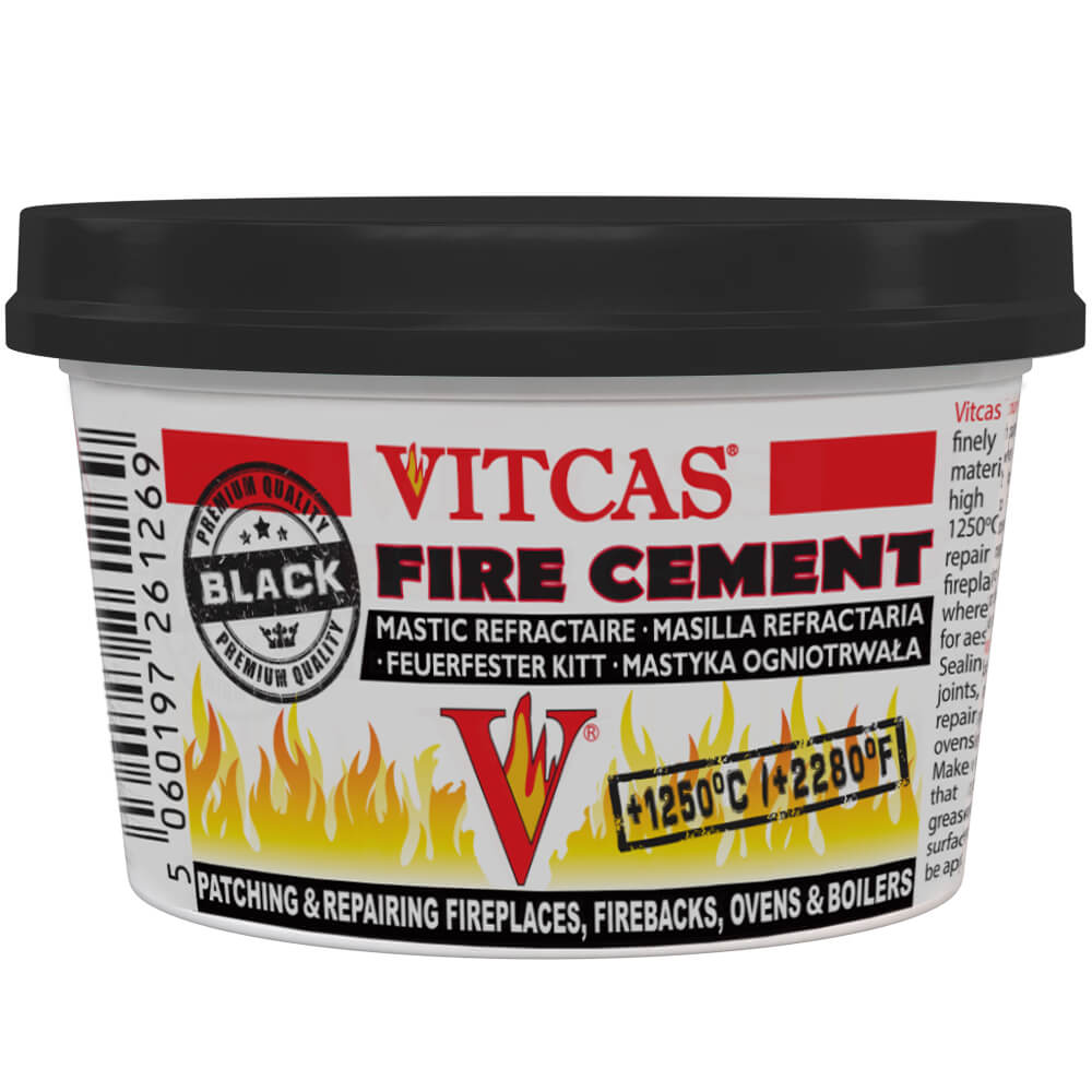 BLACK Fire Cement in Autumn: A Minor Repair While Cold Vitcas BLACK Fire Cement for compatible minor indoor repairs